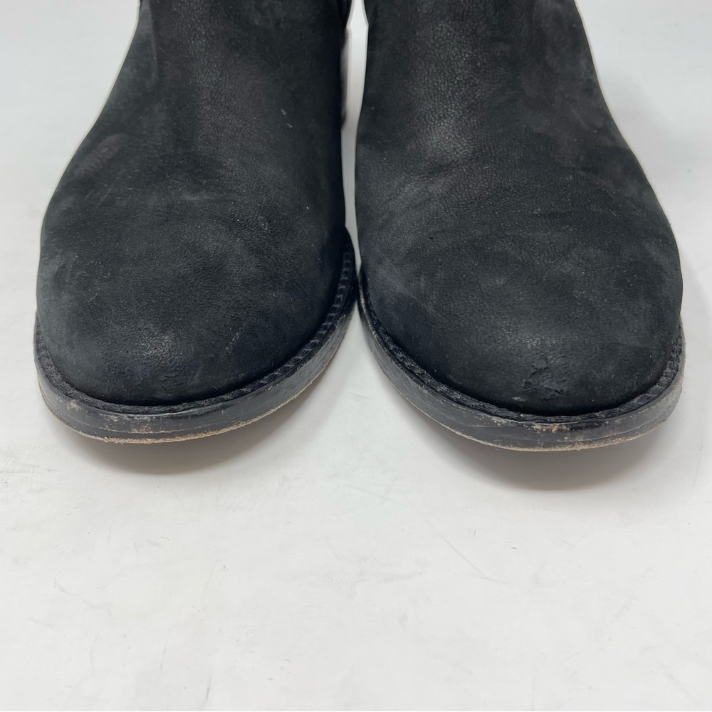 Eileen Fisher Leaf Black Nubuck Booties 10 - Picture 5 of 9